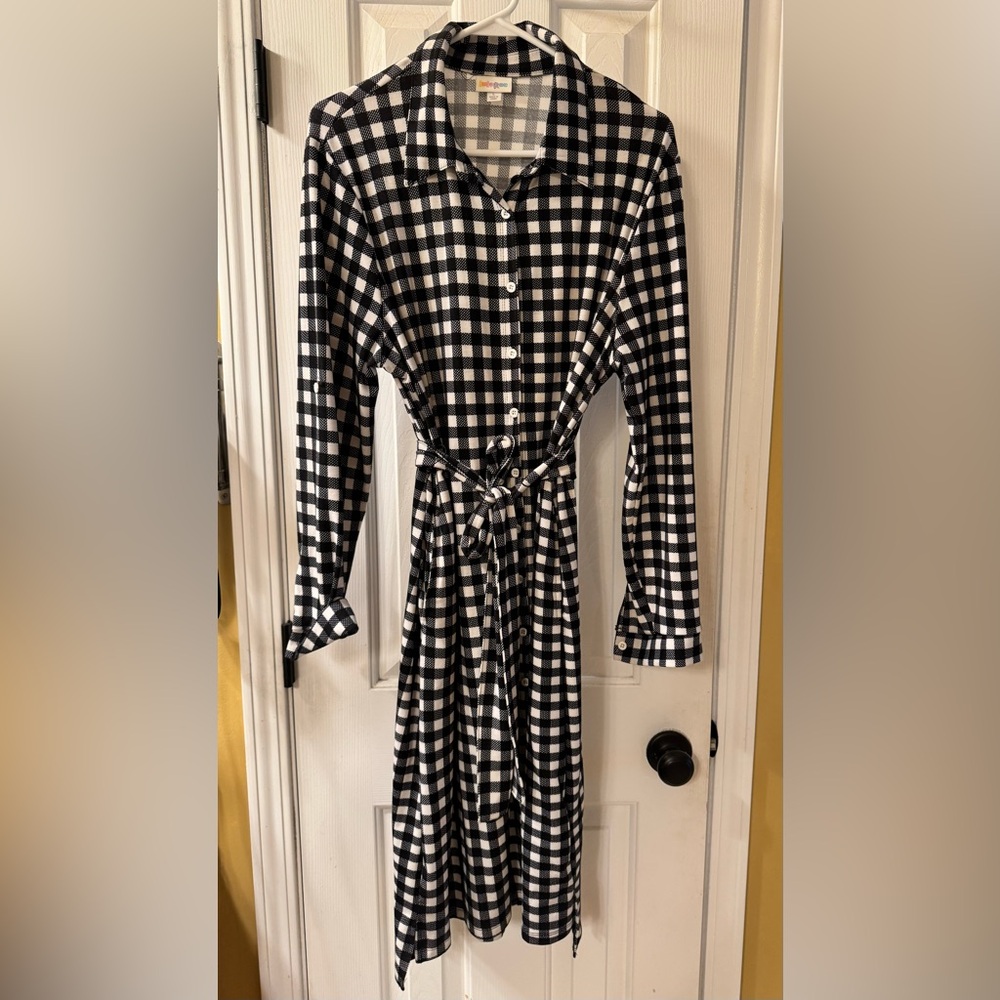 Gingham Button Up Dress